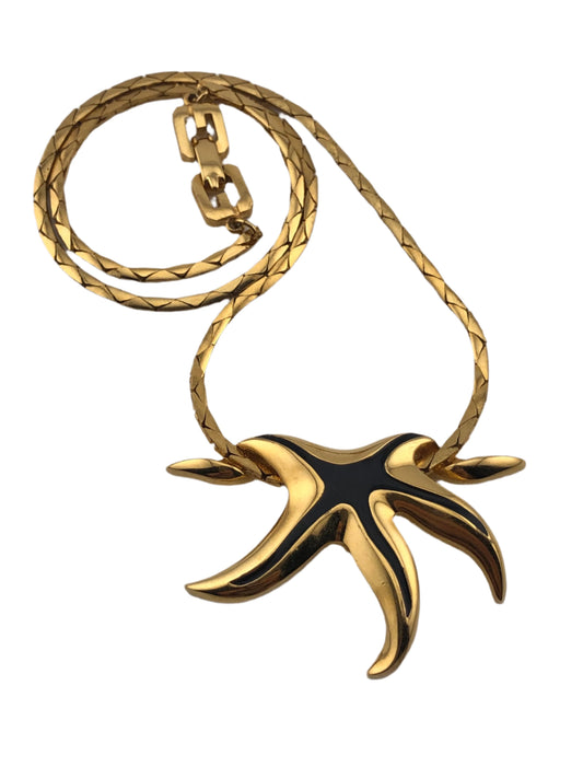 Vintage necklace GIVENCHY starfish  slide  pendant