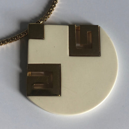 Vintage GIVENCHY necklace pendant logo 1978