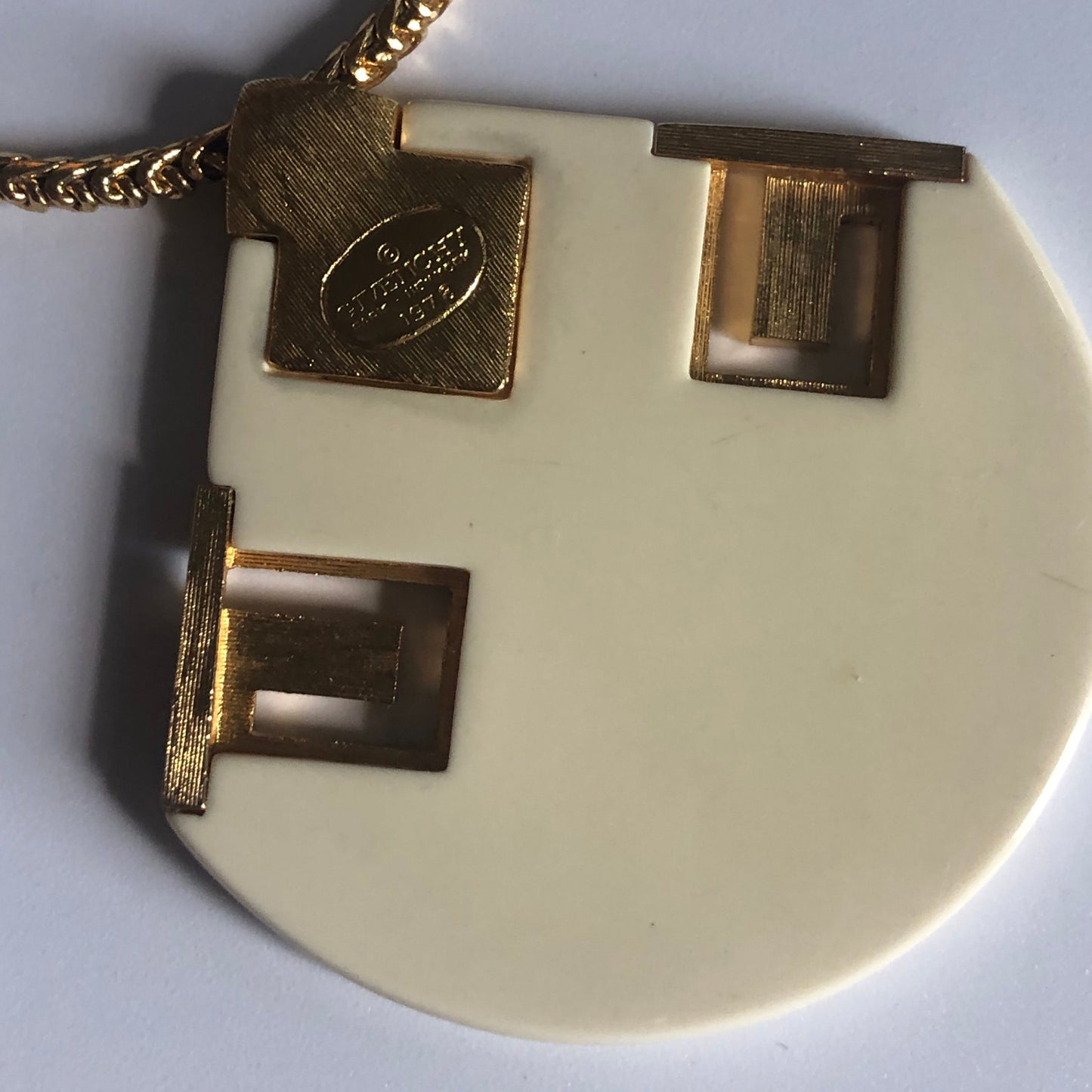 Vintage GIVENCHY necklace pendant logo 1978