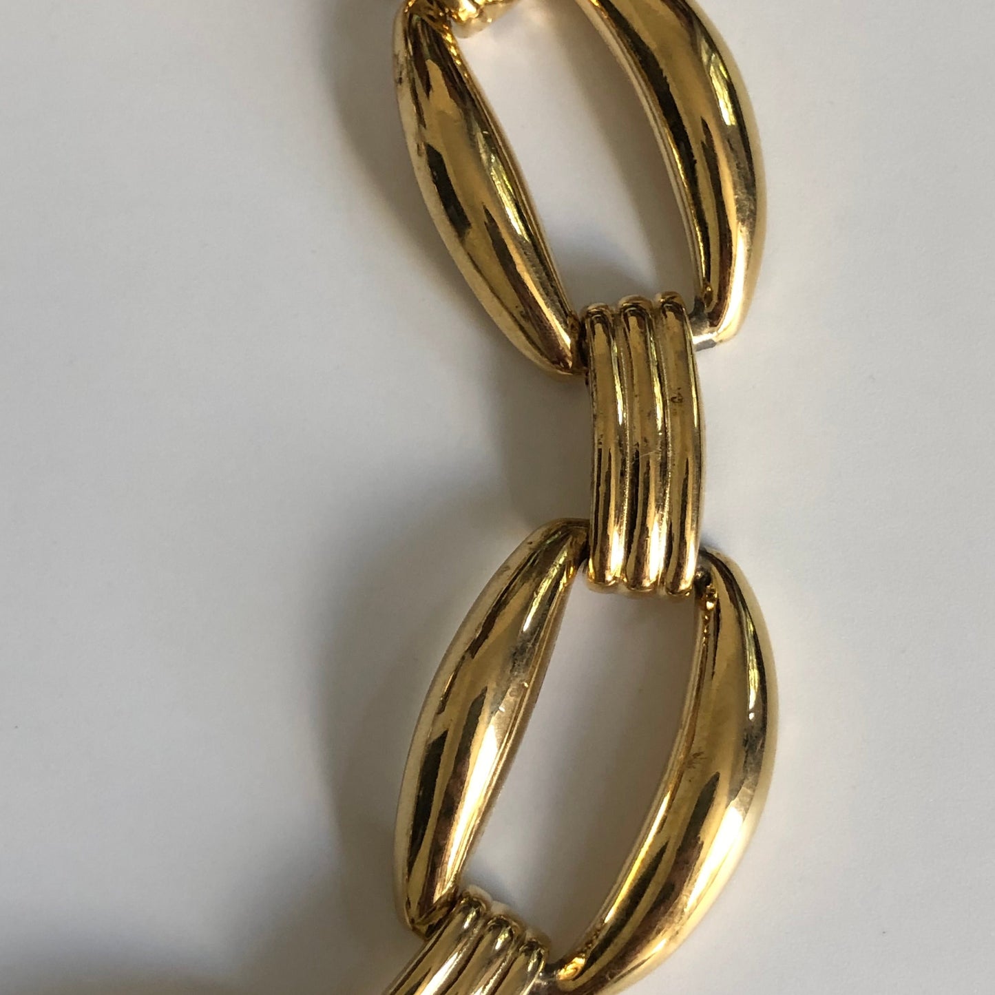 Vintage GIVENCHY necklace large links gold tone